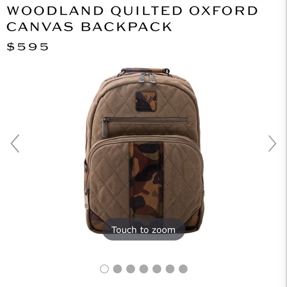 Brand new- Martin Dingman Quilted Tan and Brown Backpack - Picture 6 of 6